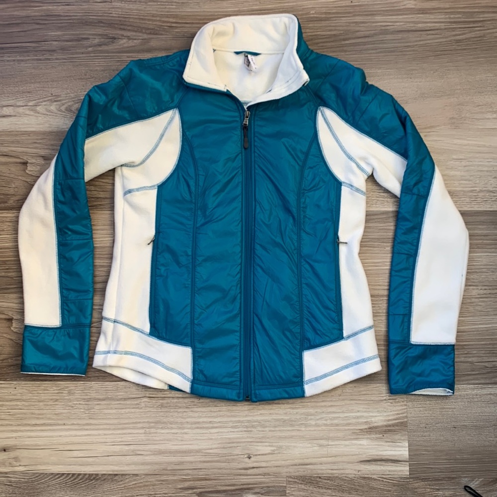 Tek Gear Fleece Zipper Jacket Coat M Great Sea Blue sport style Tekgear Medium